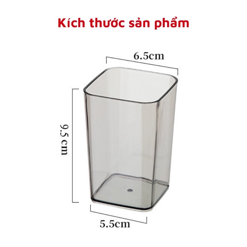 Cốc đựng bàn chải đánh răng chất liệu nhựa trong suốt