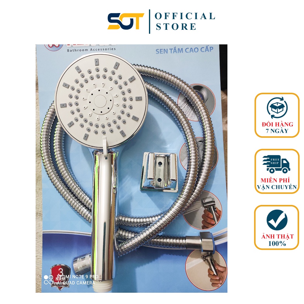 Vòi sen tắm, Vòi sen inox cầm tay TS07 điều chỉnh tia nước