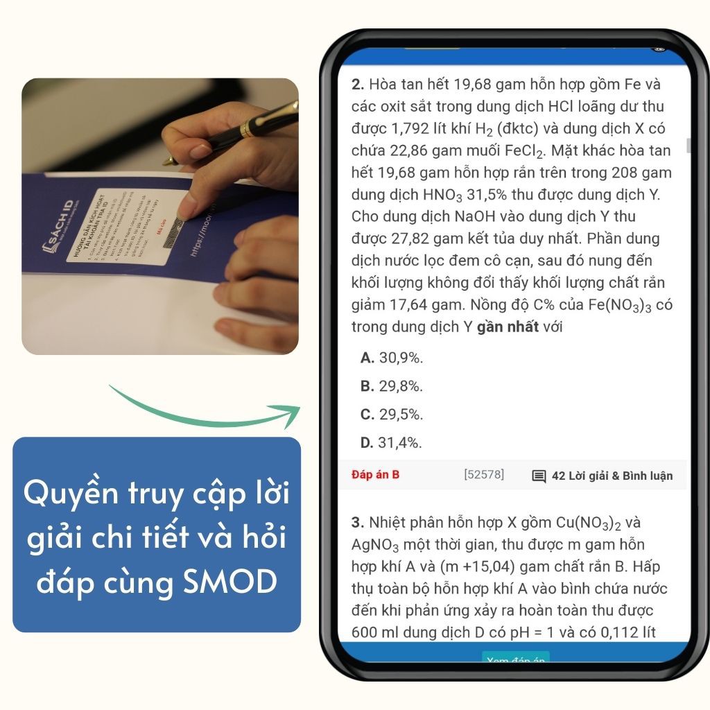 [ Hoá 12 Mục Tiêu 9+] Sách ID 2000 Bài Tập Nâng Cao Môn Hoá Luyện Thi Đại Học.