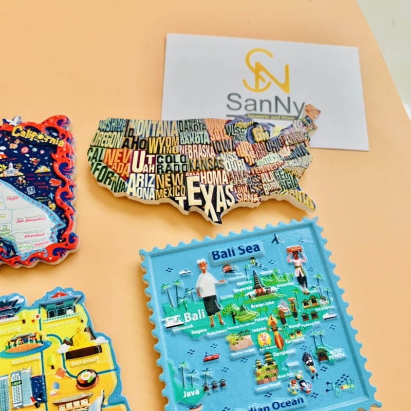 Nam châm lưu niệm hình ảnh các nước trên thế giới