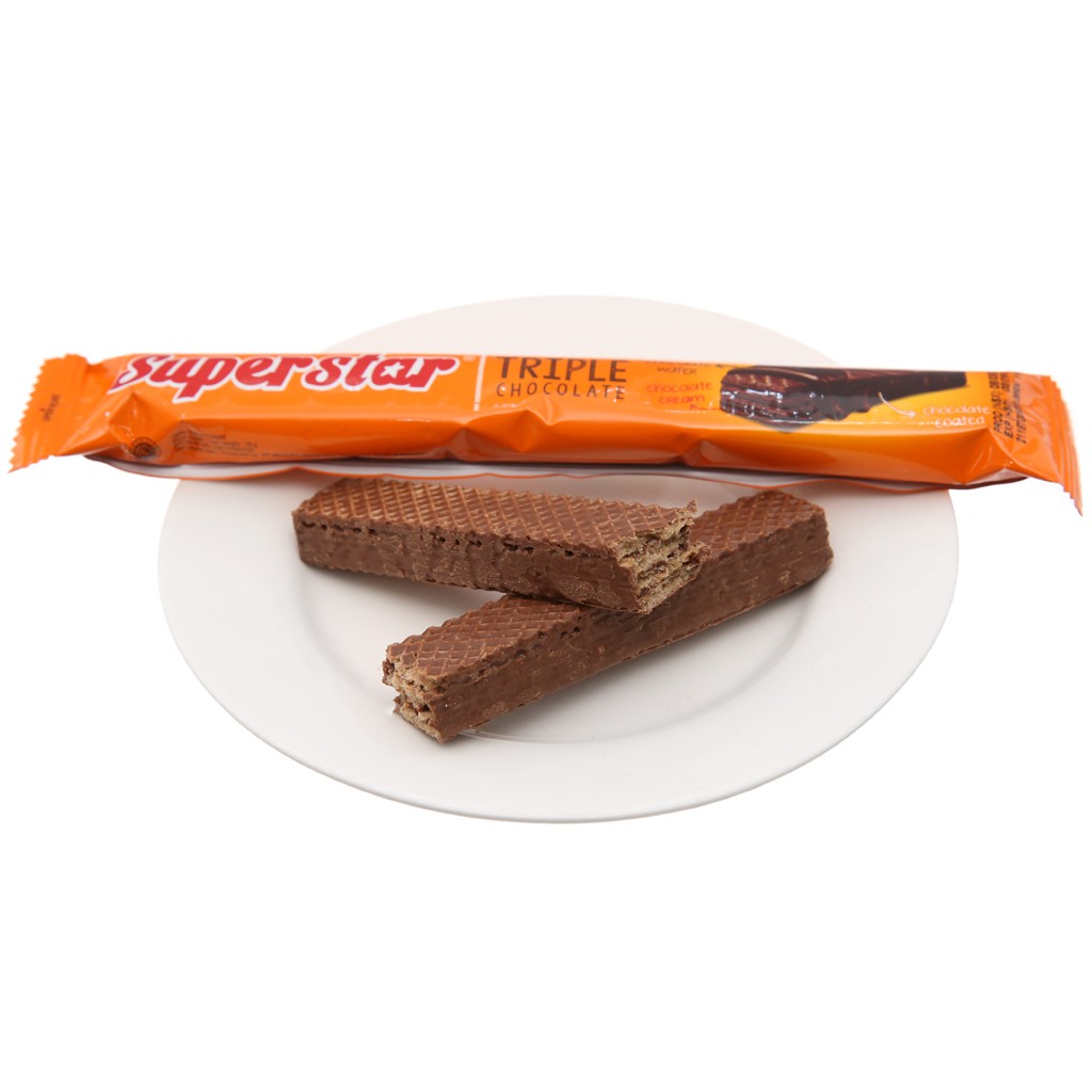 Bánh Xốp Superstar Chocolate 216g - 12 thanh x18g