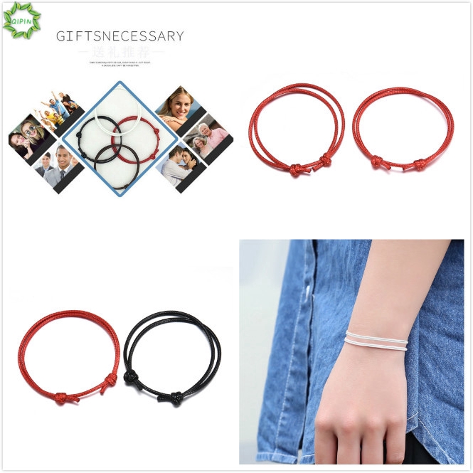 Bộ 2 vòng dây đeo tay cặp đôi đơn giản có thể điều chỉnh