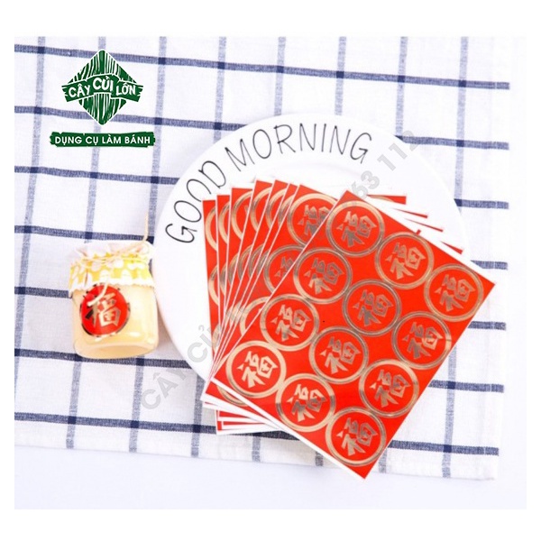 SET 5 TẤM TEM GIẤY CHỮ PHÚC