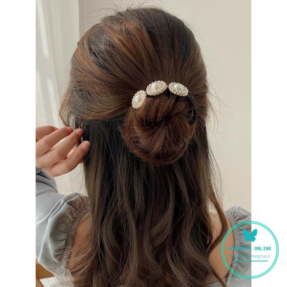 Dụng cụ kẹp búi tóc quấn tóc dẻo củ tỏi thông minh , búi tóc ngọc uzzlang hot trend hàn quốc