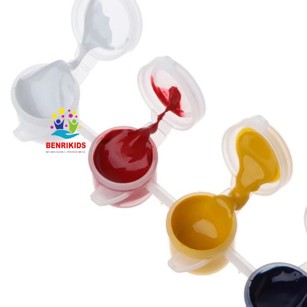 Bộ 6 Màu Acrylic Cao Cấp Tuyệt Đối An Toàn Tô Mô Hình, Tô Tượng Kích Thích Sự Sáng Tạo Của Trẻ
