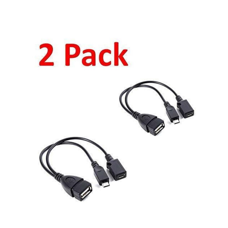 PK 2 PCS Usb Port Terminal Adapter Otg Cable For Fire Tv 3 Or 2nd Fire Stick