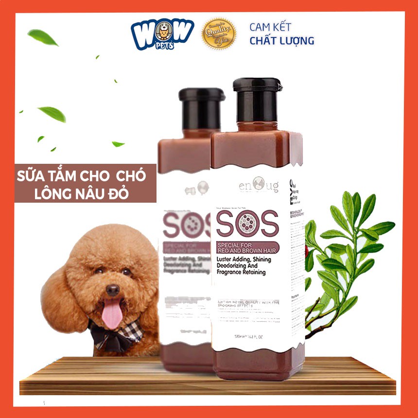 [W004]Sữa tắm SOS cho chó mèo wowpets Dầu tắm chó mèo sos mượt lông, ve rận