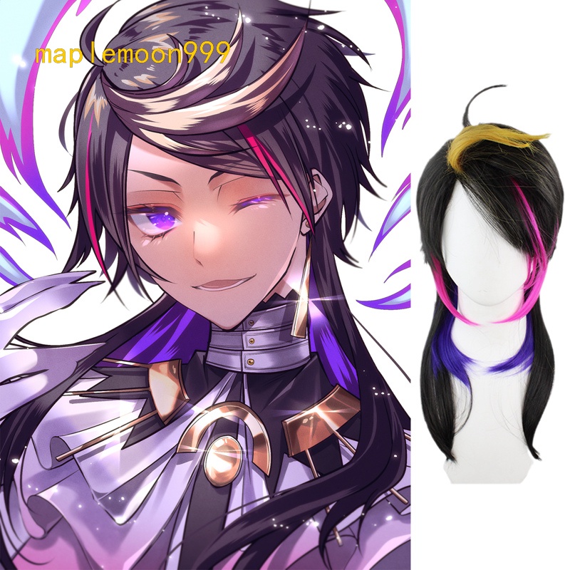 Bộ Tóc Giả Dài Màu Đen Cosplay NIJISANJI