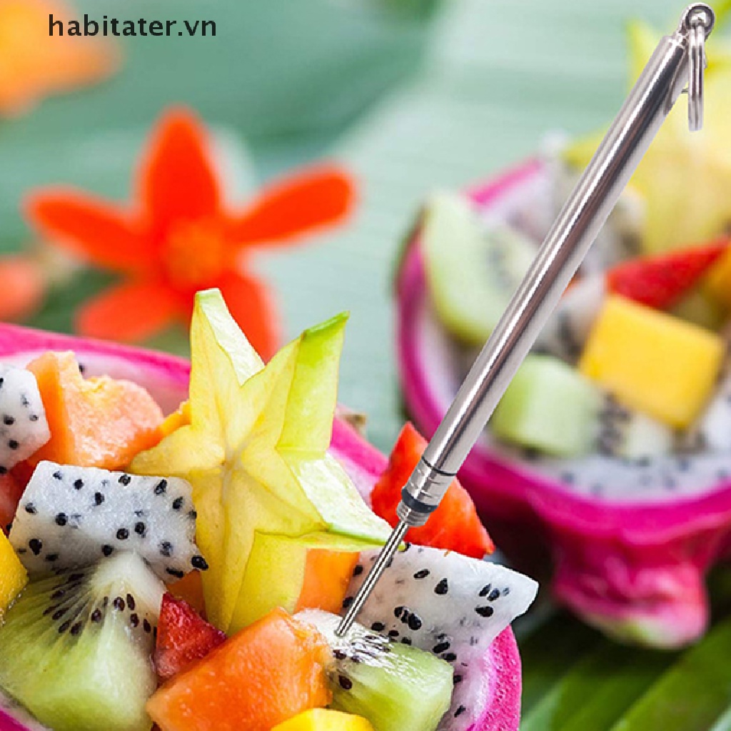 Tăm Xỉa Răng Bỏ Túi Bằng Thép Titan Không Gỉ Chống Thấm Nước Có Thể Tái Sử Dụng