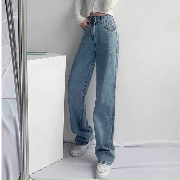 Quần jean ống rộng quần bò jeans suông dáng dài jean cap cao hack dáng-Minxy shop | WebRaoVat - webraovat.net.vn
