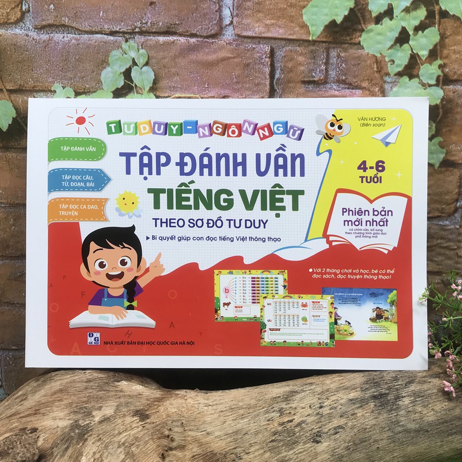 Sách - Tập Đánh Vần Tiếng Việt-Bí Quyết Giúp Con Đọc Tiếng Việt Thông Thạo 4-6 tuổi (Phiên bản 124 trang)-Tái Bản 7/2020