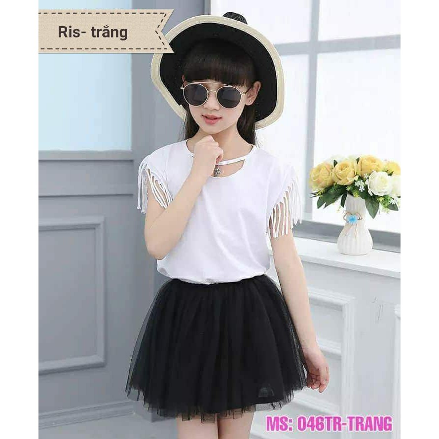 Sét váy tay rua Bé gái