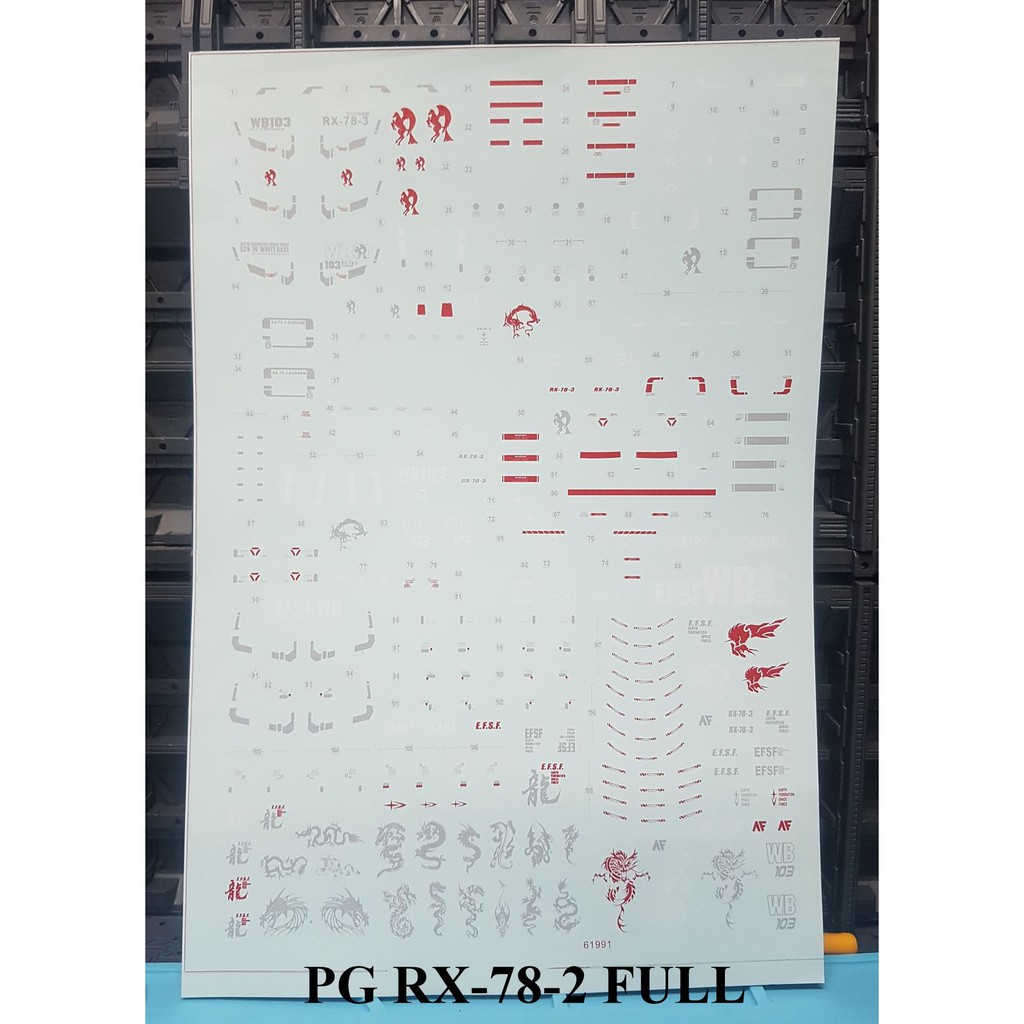 Decal nước mô hình PG ZAKU ZEON các loại - Water sticker NoBrandA5