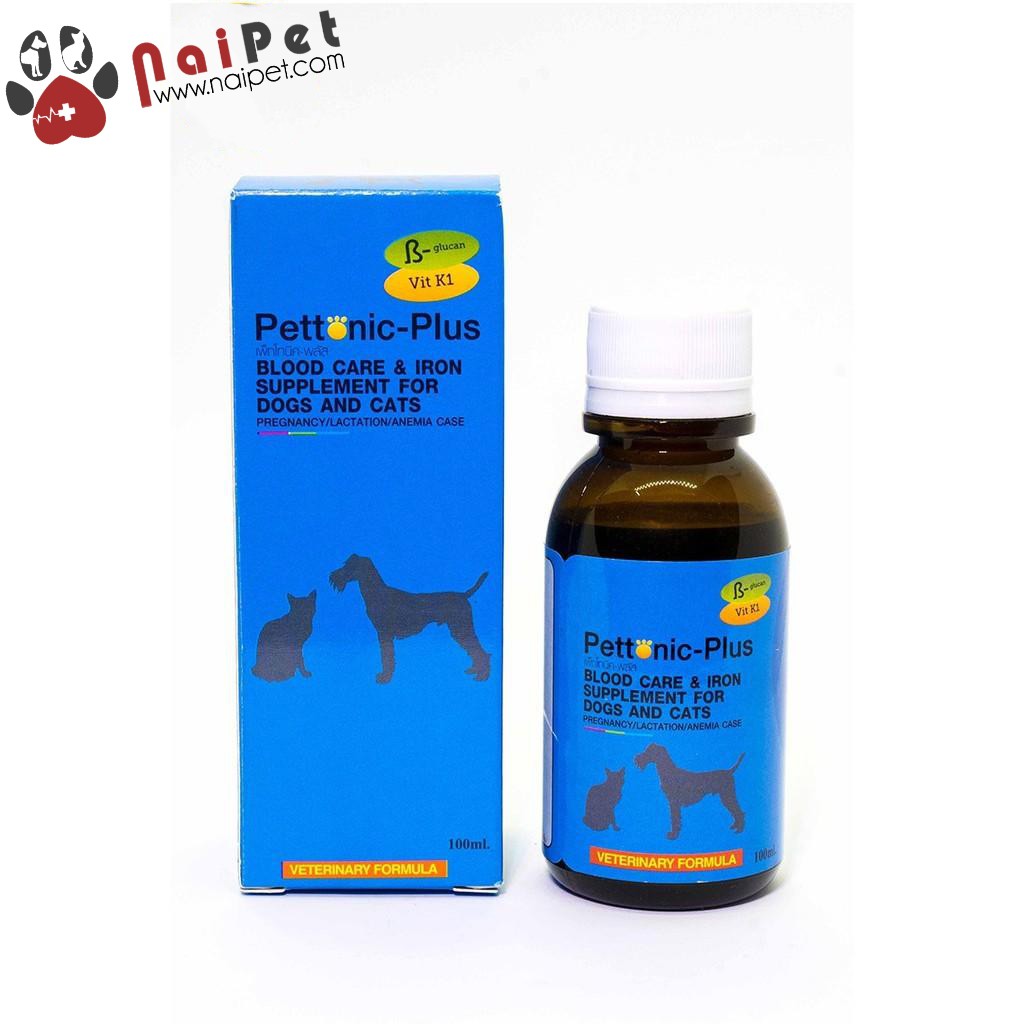 Bổ Sung Vitamin Máu Và Sắt Cho Chó Mèo Pettonic-plus 100ml
