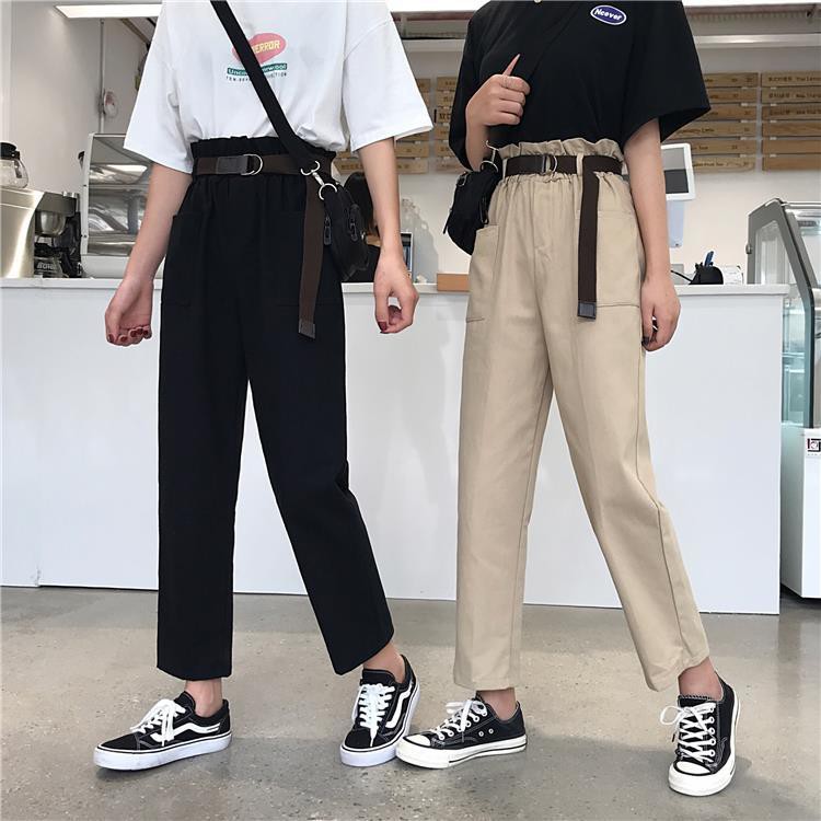 Quần Dài Lưng Cao Ống Rộng Phong Cách Hàn Quốc 2019 Cho Nữ | BigBuy360 - bigbuy360.vn