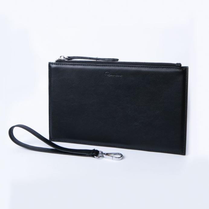 Ví cầm tay nam clutch Charles da bò Nappa Italy mềm mại lịch lãm, móc khoá hợp kim mạ cao cấp CA003|Chính hãng RAINBOW