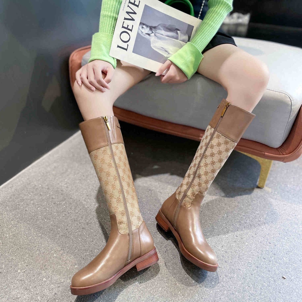 Giày bốt Martin cổ cao tới gối thiết kế sành điệu cho nữ | BigBuy360 - bigbuy360.vn