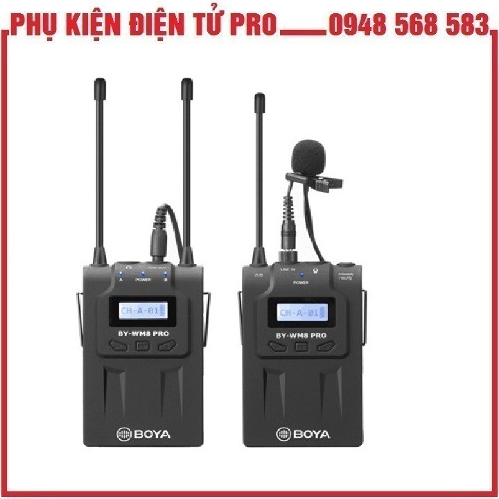 Micro Thu Âm Không Dây Dành Cho Điện Thoại, Máy Ảnh Boya By-Wm8 Pro-K1