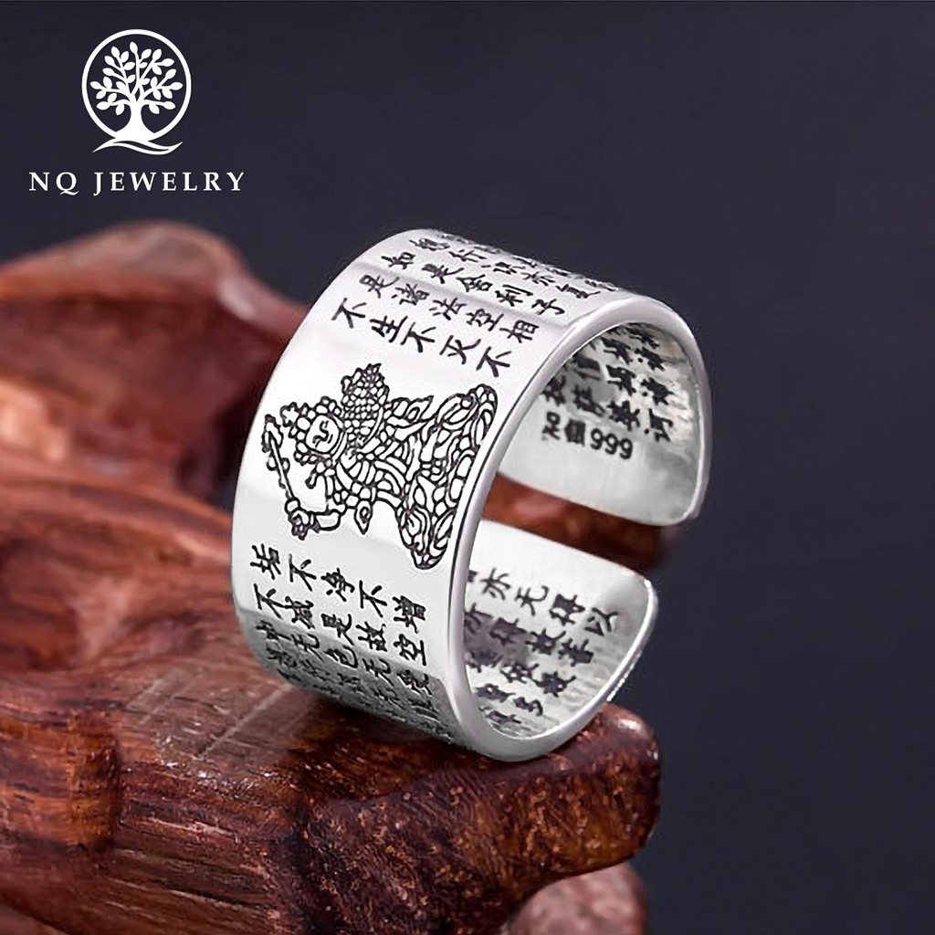 Nhẫn phật bản mệnh tuổi Mão Phật Văn Thù Bồ Tát - NQ Jewelry