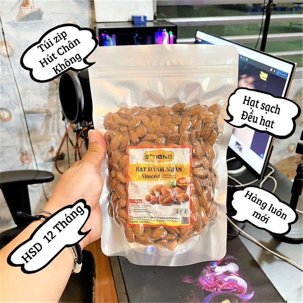 500Gr Hạt Hạnh Nhân Nhập Khẩu Shop Mẹ Beo