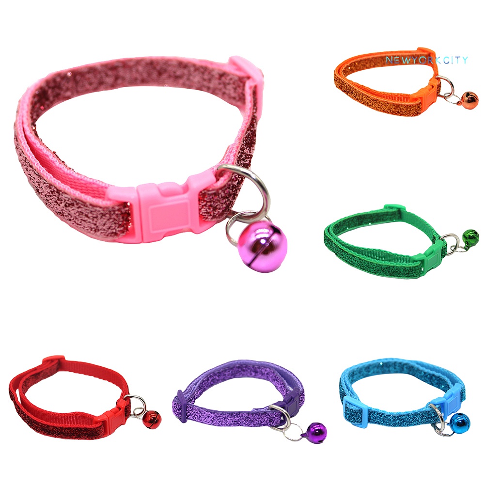 Vòng Cổ Sequin Lấp Lánh Gắn Chuông Cho Thú Cưng