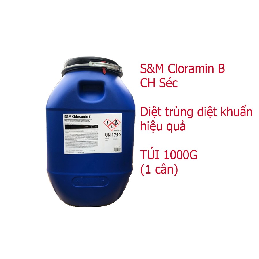 Bột Cloramin B CH Séc 1kg sát trùng sát khuẩn vệ sinh gia đình và nơi công cộng cloramin b là gì, cloramin b mua ở đâu