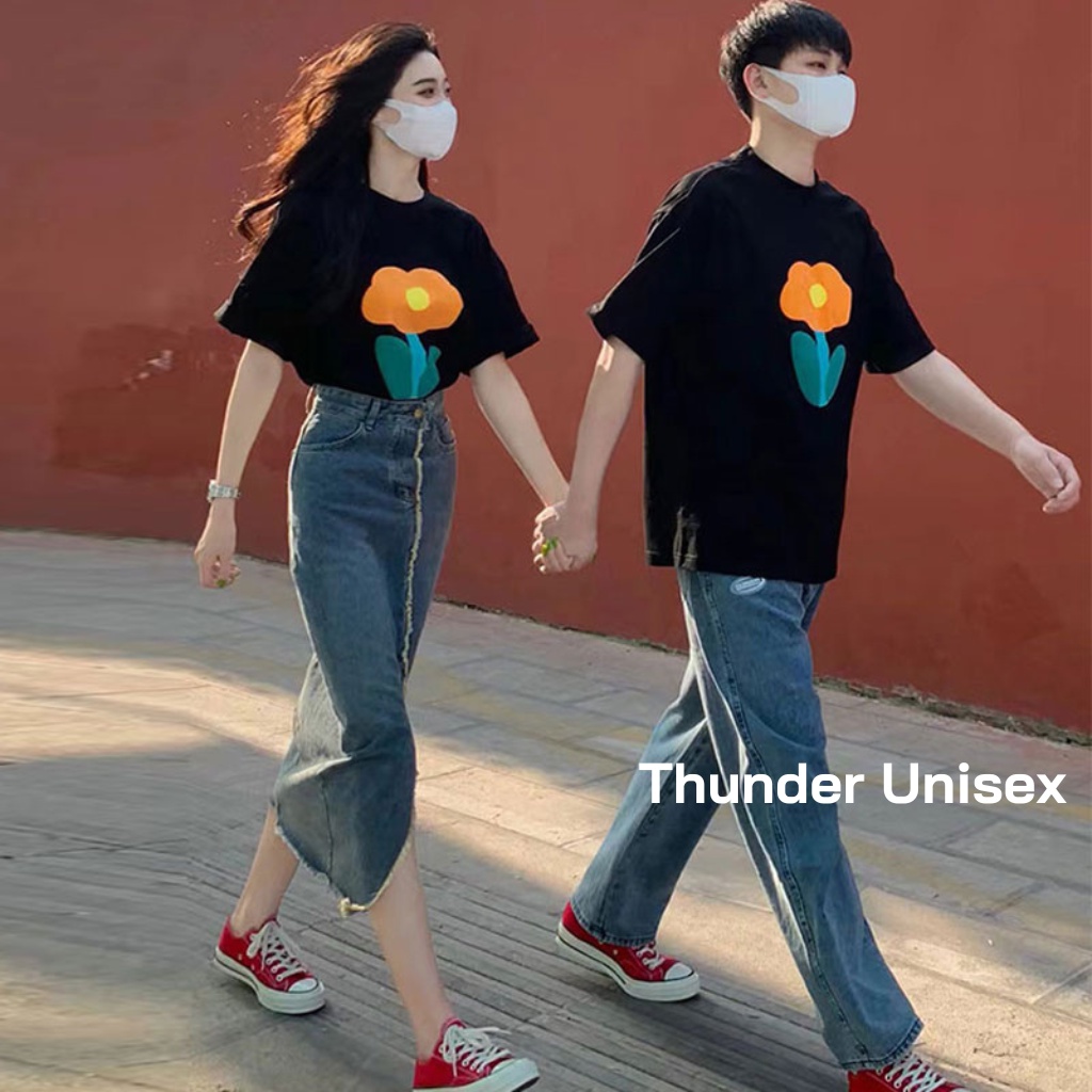 Áo Thun Tay Lỡ  Form Rộng Unisex Áo Đôi Siêu Hot ThunderUnisex Size SM Cho Nam Nữ Ulzzang Phong Cách Hàn Quốc
