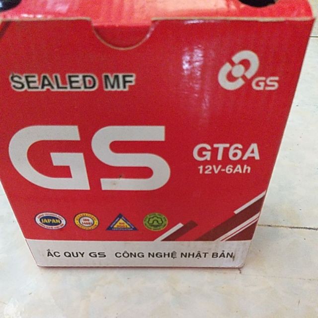 Bình Ắc Quy Khô GS GT6A 6Ah