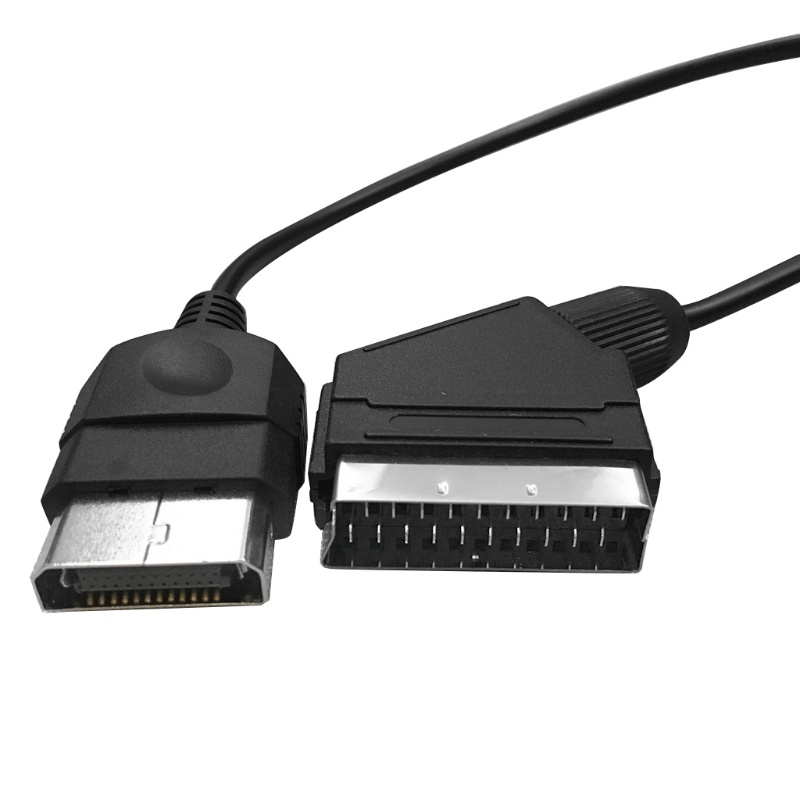 Dây CáP KếT NốI Video 1 8M 6ft 24pin RGB Scart AV Cho ĐiềU KhiểN Cổ ĐiểN - MàU Đen