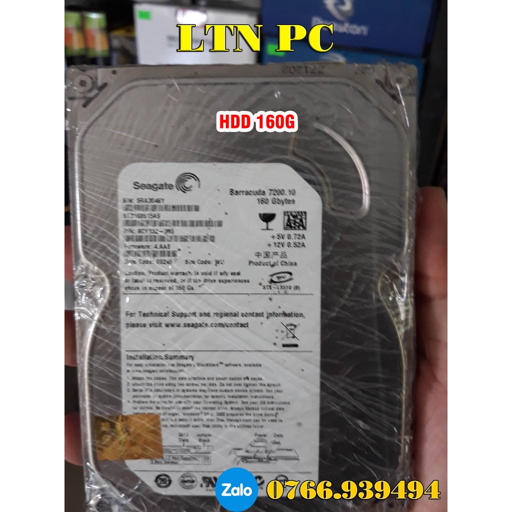 Ổ cứng - HDD 80G, 160G, 250G, 320G, 500G, 1T...Hàng thanh lý Cty