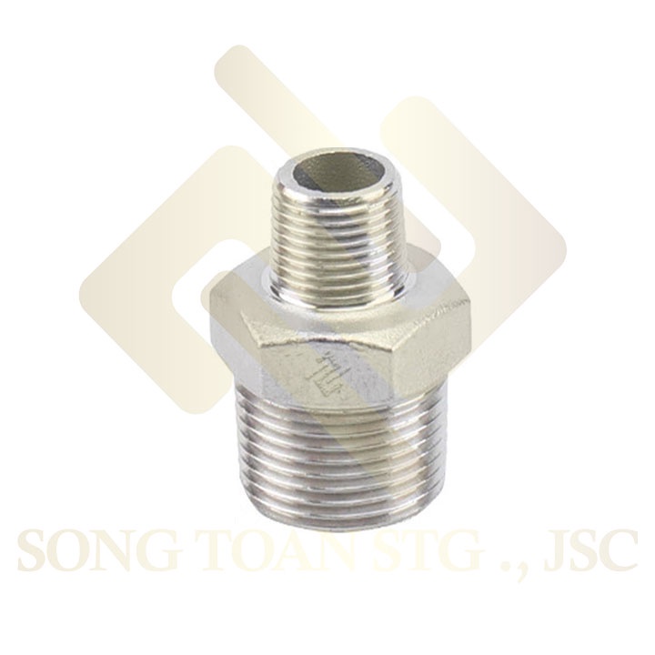 [KÉP THU INOX] Chuyển 1/2 21 xuống 13 &amp; 17 hai đầu ren ngoài bằng INOX (Inox pipe reducing hexagon nipple) Man thu &amp; đều