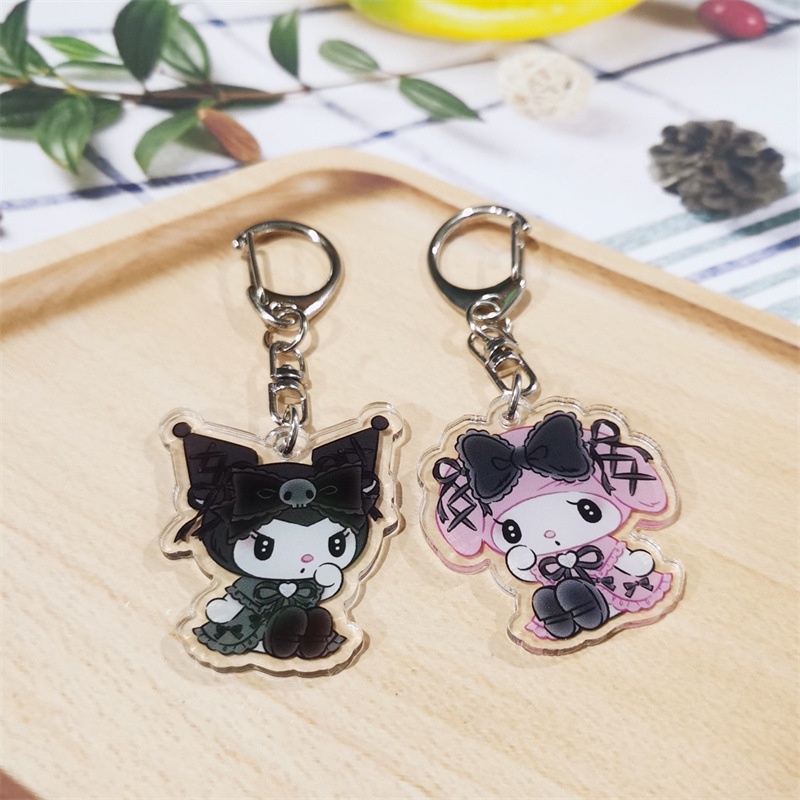 Sanrio Móc Chìa Khóa Bằng Acrylic Hình Kuromi Melody Dễ Thương