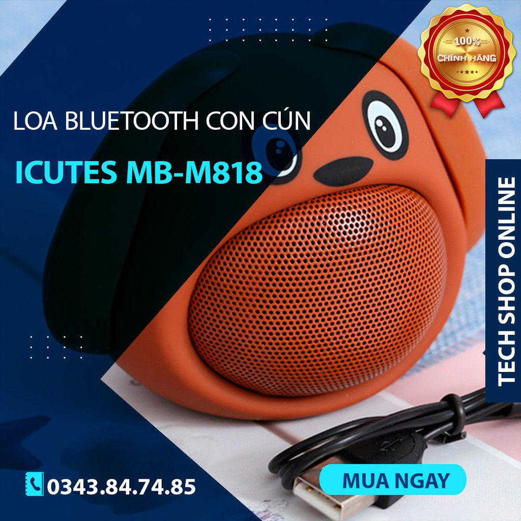 LOA BLUETOOTH ICUTES MB-M818 CON CÚN | GIAO HÀNG NGẪU NHIÊN NÂU HOẶC XÁM