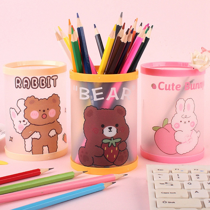 Hộp Đựng Bút Để Bàn Hình Hoạt Hình Diy Cho Học Sinh/Văn Phòng