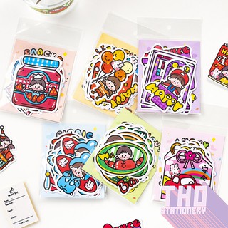20 sticker cute hình dán dễ thương miếng dán công chúa trang trí sổ planner bullet journal dụng cụ dán RICKY GIRL