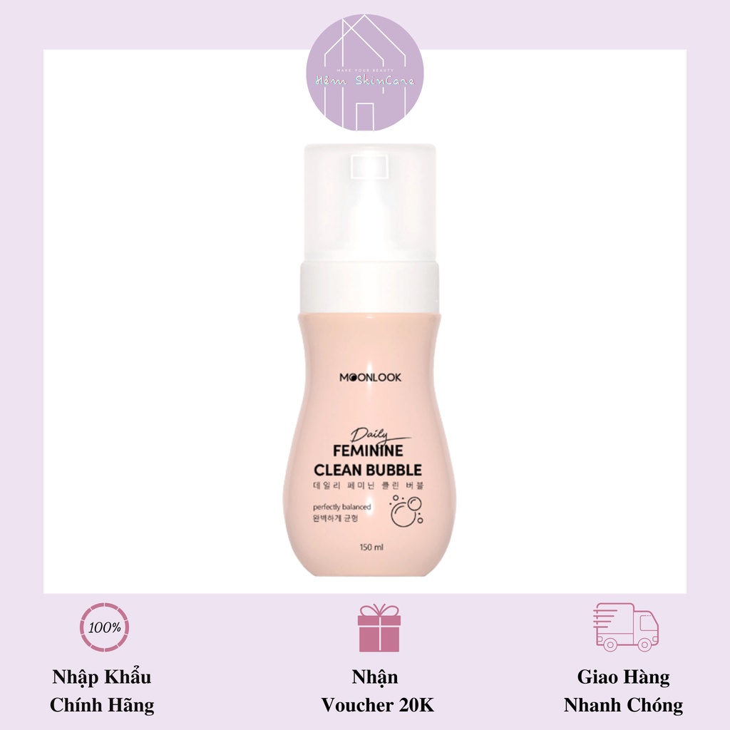 MoonLook Daily Feminine Clean Bubble - Dung Dịch Vệ Sinh Bọt Tuyết Hàn Quốc