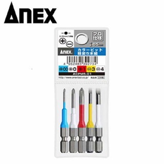 Vỉ 5 mũi vít acpm5-01 anex made in japan