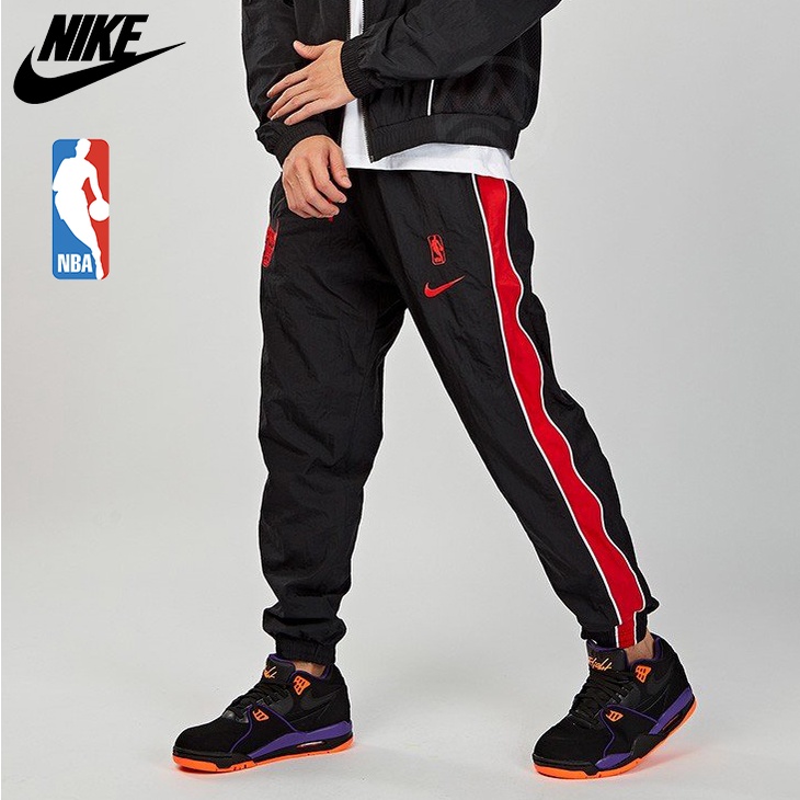 NIKE - Quần dài thể thao nam nữ Nike NBA Chicago Bulls Pants chính hãng - Đen x Đỏ