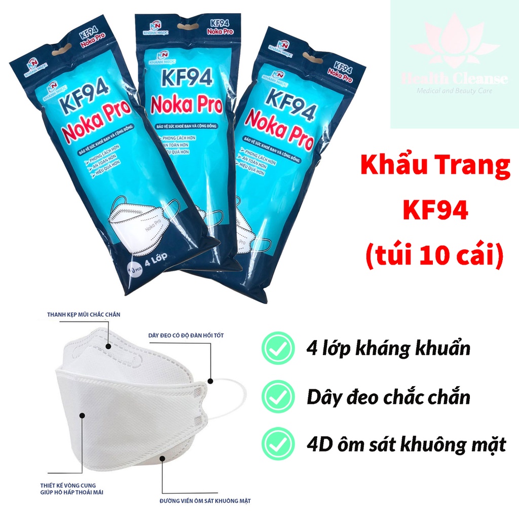 Khẩu trang KF94, khẩu trang 4D 4 lớp kháng khuẩn