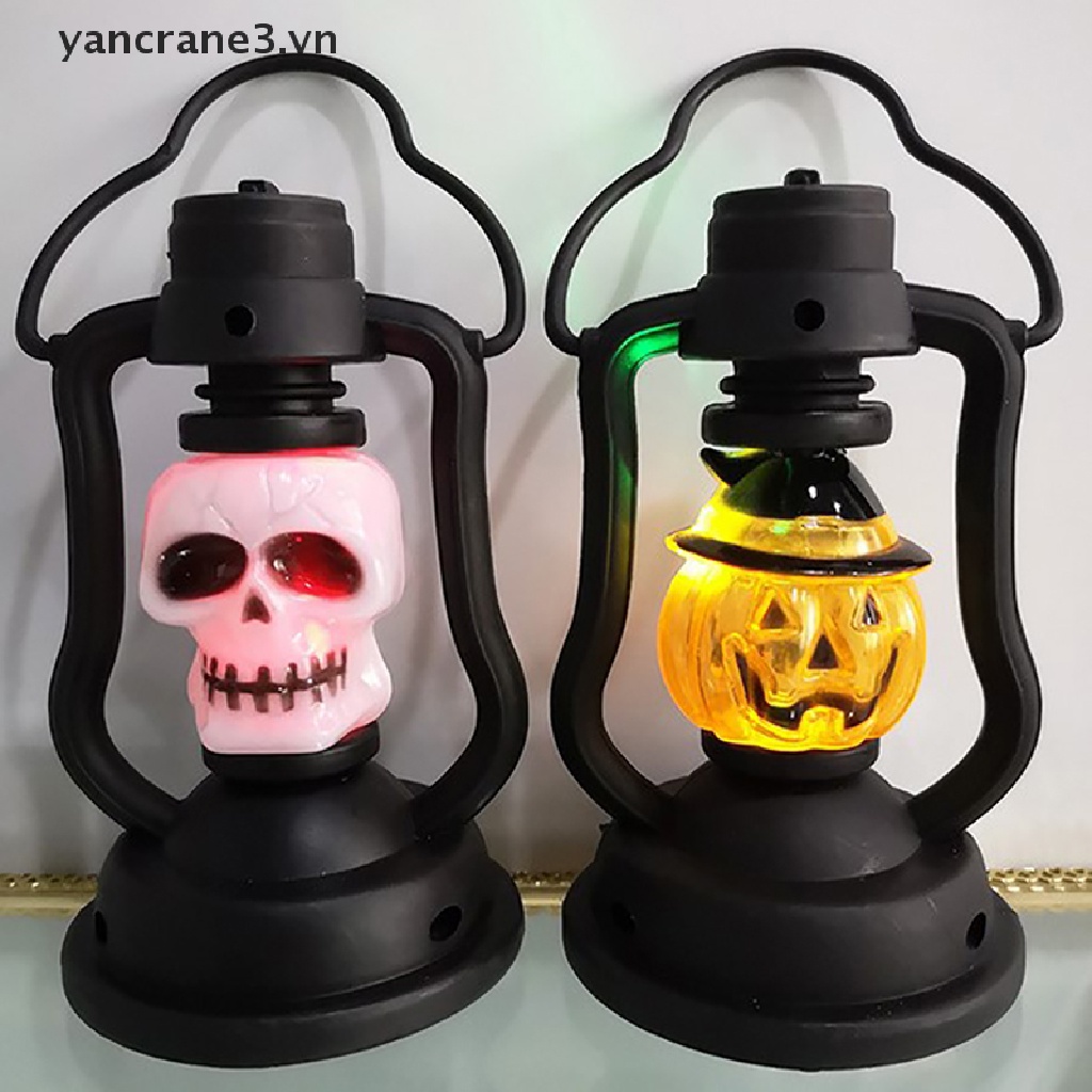 Đèn Lồng LED Hình Đầu Lâu Bí Ngô Halloween Nhỏ Gọn yancrane3.vn