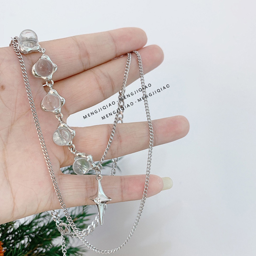 Vòng Cổ Hai Lớp Mặt Trái Tim Tua Rua Phong Cách Hip Hop Thời Trang Cho Nữ