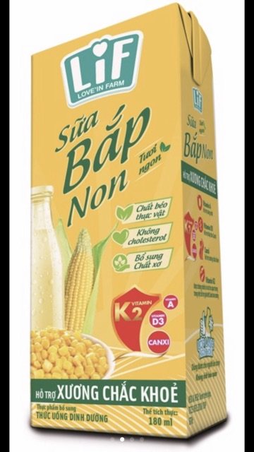 Sữa bắp non thùng 24hx180ml