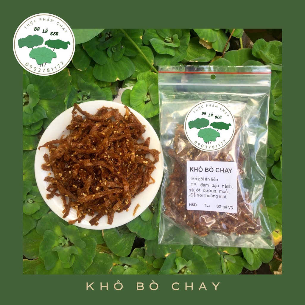 Khô bò chay Ba Lá Sen chế biến sẵn, bảo quản lâu 100g