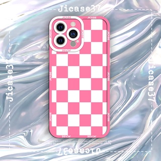 Ốp lưng iphone và samsung xiaomi oppo cạnh vuông Jicase Caro hồng aesthetic 