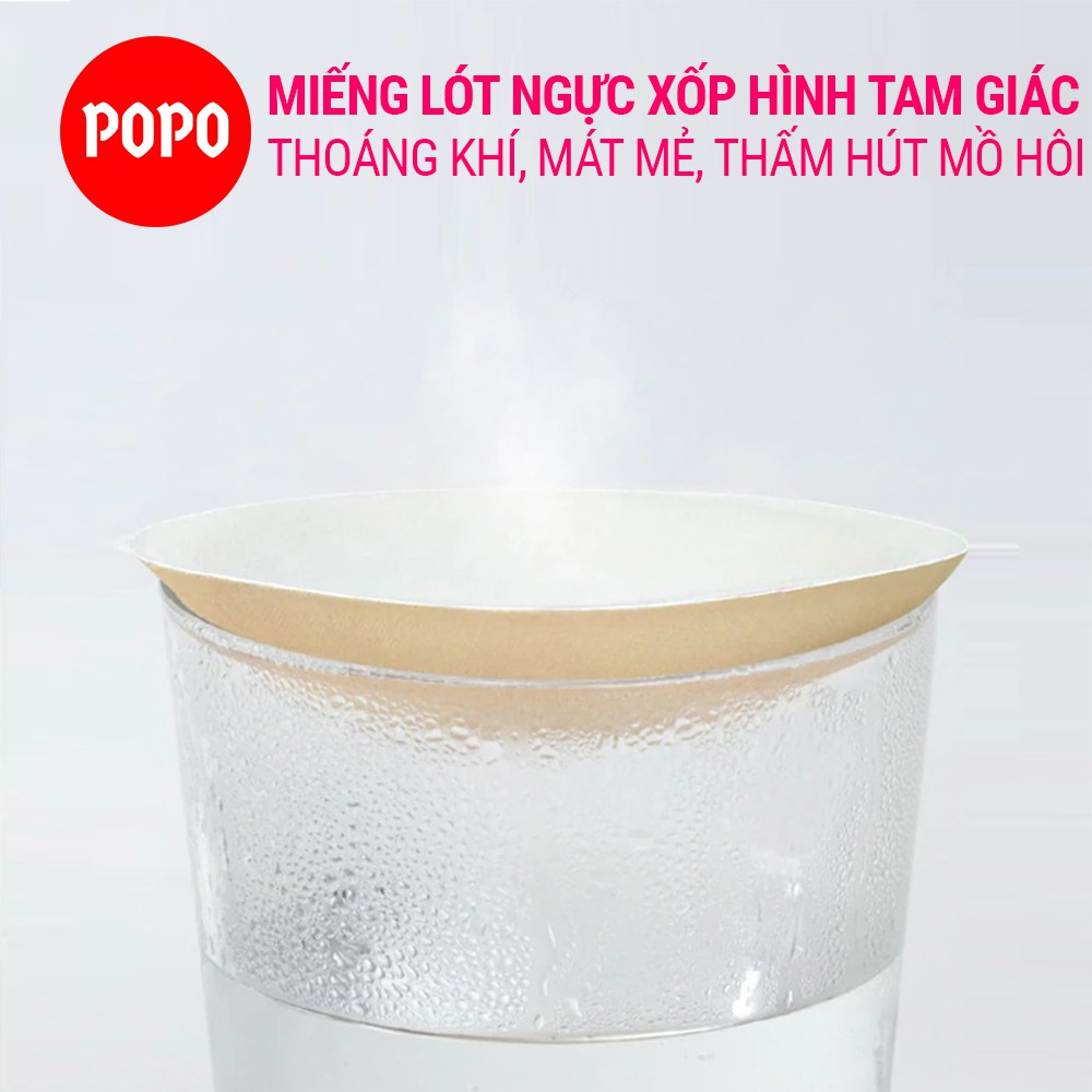 Miếng lót có độn ngực xốp hình tam giác (2 miếng) cao cấp dày dặn thoáng khí dùng lót váy, đầm, bikini, đồ tập gym POPO