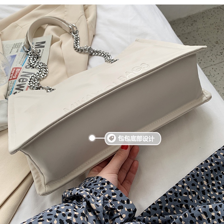 Túi xách tote da vuông kết cấu giản dị dạng hộp hợp thời trang dây chuyền kim cương Ulzzang siêu đẹp ❤️