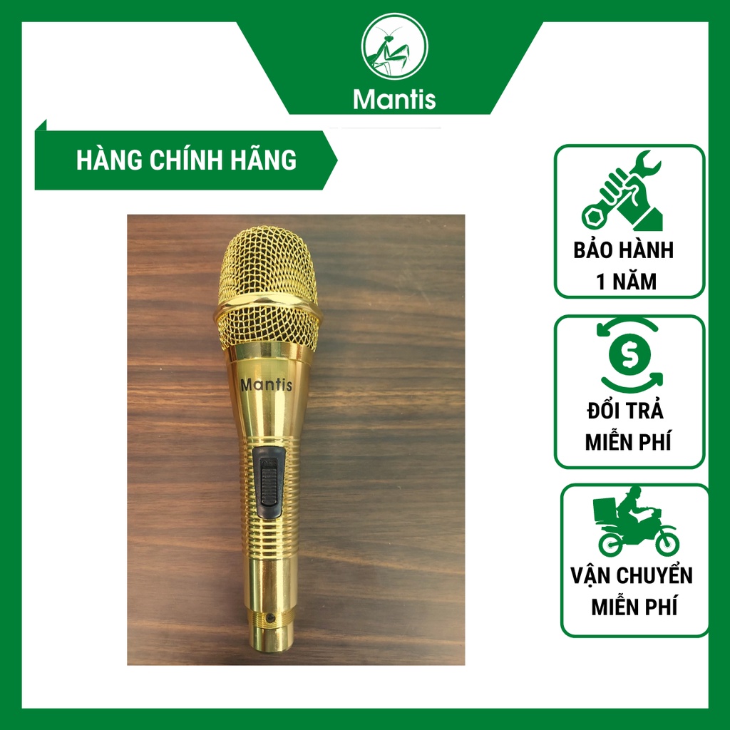 [RẺ VÔ ĐỊCH]Micro hát karaoke có dây Mantis MG-18 có dây chính hãng dùng cho tất cả cả các loại loa dây dài 6m