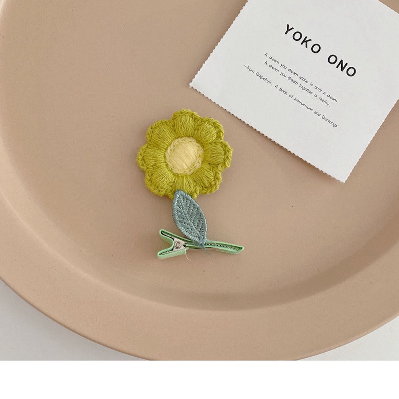 Kẹp Tóc Họa Tiết Hoa Ba Chiều Phong Cách Hàn Quốc Thời Trang