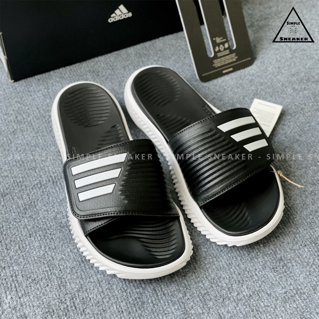 Dép Alphabounce 2.0 Chính Hãng 💙SIMPLE SNEAKER💙 Adidas Alphabounce Slide Dép Quai Ngang Nam Nữ Màu Đen Trắng