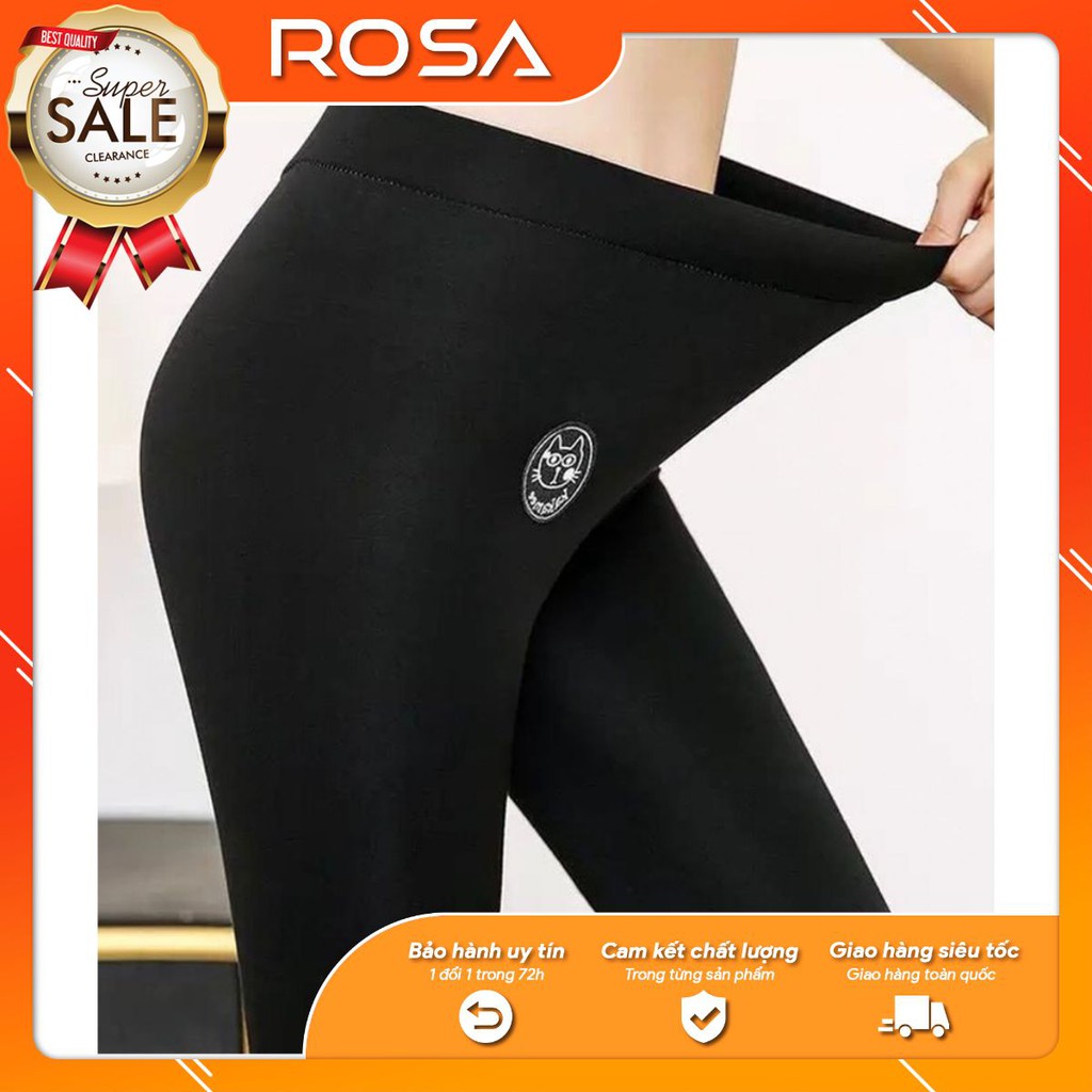 Quần Legging Mèo Dễ Thương Lót Lông Không Xù Siêu Ấm ROSA